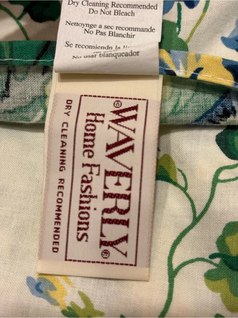 2 Waverly Home Sweet Violets Garden Room Pillow Shams Ivy Plaid Stripe Cord Trim